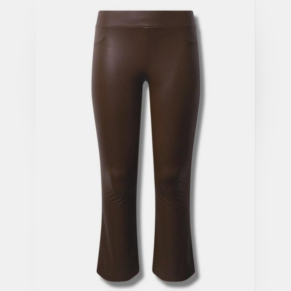 Torrid Full Length‎ Signature Waist Faux Leather Slim Boot Legging - Brown - 2X - Picture 3 of 5